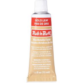 AMACO Rub n Buff Wax Metallic Finish - Rub n Buff Gold Leaf 15ml Tube - Versatile Gilding Wax for Finishing Furniture Antiquing and Restoration - Rub and Buff Colors Single Tube