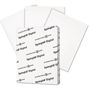 Springhill 016000 Digital Vellum Bristol White Cover 67 lb 8 1/2 x 11 White 250 Sheets/Pack