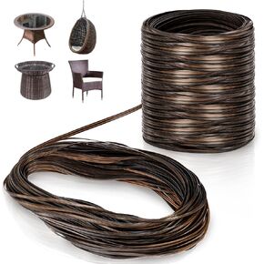 459Ft Wicker Repair Kit, Rattan Patio Chair Sofas Furniture Repair Supplies, Gradiant Coffe Brown Exlong Weaving Webbing Replacement Part for Outdoor Lawn Furniture