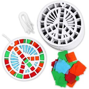 Kipp Brothers 24 Pack DIY Suncatcher Paper Crafts (علامة السلام)
