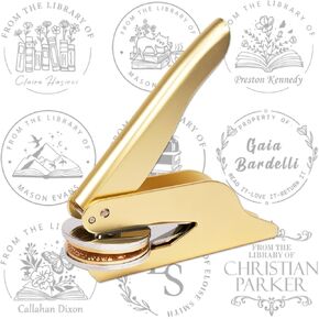Book Embosser Personalized - Custom Library Stamp with Metal Carving Molds | Book Lovers/Teachers/Students Unforgettable Gift