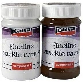 Fine line Transparent Varnish 100 ml (Set of 2 Pieces), Cracking, Hobby Paints, decoupage (549269)