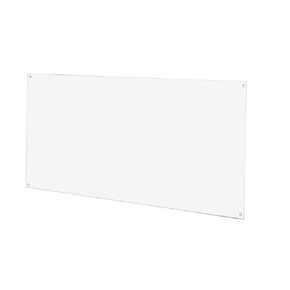 Clear Acrylic Tile Wall Protector with Pre Drilled Holes 10" x 20" Protective Plate 1/8" Thick Business or Home Use Dirty Hand and Fingerprint Shield by Marketing Holders