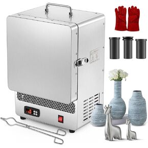 Newhai 1500W Electric Kiln Furnace, 1200℃/2192℉ Max Temperature, Compact Tabletop Melting Oven for Jewelry Making, Metal Casting, Pottery Glazing & DIY Projects
