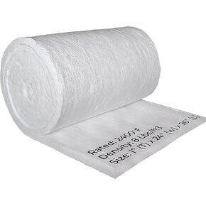 Simond Store Simond Ceramic Invulation Blanting - 96 "× 24" × 1 "(سميكة) - 2400F 8# - عزل درجات الحرارة العالية للتصوير ، الفرن ، الفرن ، الموقد ، الموقد ، غسالة الصحون ، فرن البيتزا ، المشيمة