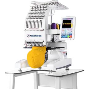 S-1201 Compact Embroidery Machine with 12 Needles, 1200SPM Max Speed, 7“ Screen, Wifi, 9.5"x12.6" Embroidery Area, Your First Commercial Embroidery Machine for Flat, Hat, T-shirt and more