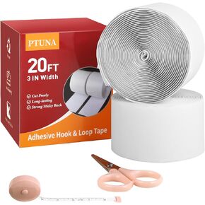 32 قدم *1 بوصة الخطاف وشريط الحلقة مع ظهر لاصق ، وشرائط لاصقة مزدوجة الجوانب الثقيلة ، وشرائح لزجة قوية للمنزل/المكتب/المدرسة ، والأسود in Kuwait