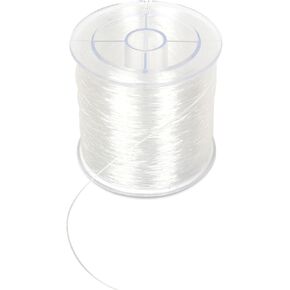 Stretchy String for Bracelets,0.8 mm 607 Feet Elastic String for Jewelry Making（185m (0.8 mm 607 Feet (White))