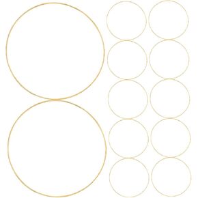 PRETYZOOM 12Pcs Metal Dream Catcher Rings Crafting Hoops for DIY Projects for Weddings Christmas and Home Decor