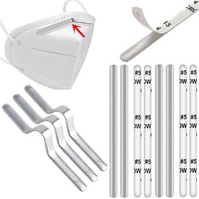 Aluminum Strips Nose Wire,Nose Bridge for Mask,90MM Metal Flat Nose Clips Nose Bridge Bracket DIY Wire