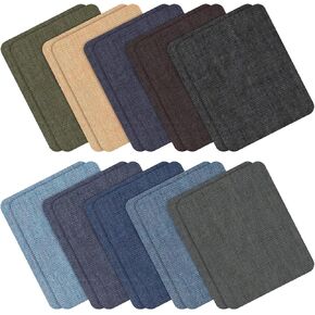 20Pcs Iron on Patches, Repair Fabric Patches for Clothes and Denim Jean, Iron on Denim Patches for Inside and Outside(4.9 * 3.7 Inch)