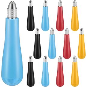 CraftyDream 12 Pack Linoleum Cutter Handles, Craft Linocut Tools Linoleum Blocks Handles for Lino Printmaking Carving Tools, Assorted Colors
