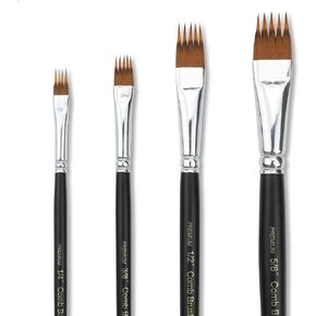 Paint Brush Comb Set - 4PCS Professional Comb Brushes for Acrylic Painting, Oil & Watercolor - Texture Brushes for Artists & Beginners,Short Handle