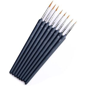 Hair Art Fineline Pen Painting Brush Line for Artist Acrylic Oil Watercolor Gouache Drawing