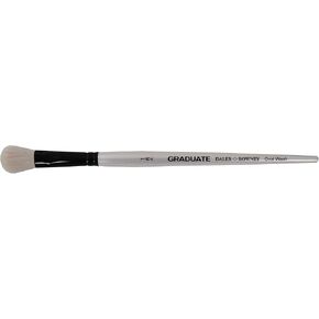 Daler-Rowney Graduate Acrylic/Oil Brush (White Goat Hair) - Oval Wash 1/2 Inch