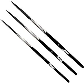 فرشاة scroll pinstriping ، 3 أجزاء من فرش النصي عالي الأداء ، مصنوعة من مزيج من شعر السنجاب والصوف والرسوم الفنية المحترفة ، مناسبة للفنانين والمبتدئين