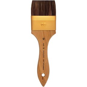 Pan Art Synthetic Wash Brush No. 60 - Ideal for Acrylic and Watercolour Painting - 1 Piece, Beige