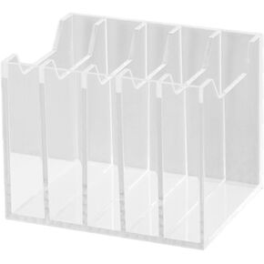 Cell Phone Storage Box 5 x 4 x 4" 5 Grid Cell Phone Box for Classroom Thicken Acrylic Cell Phone Holder Transparent Cell Phone Box for Office School Classroom Cell Phone Box for Classroom Cell Phon