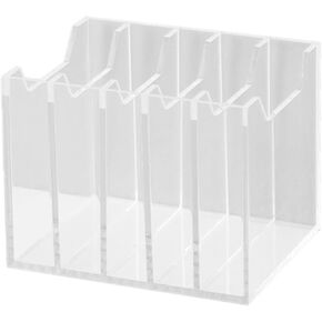 Cell Phone Storage Box, 5 x 4 x 4" 5 Grid Cell Phone Box for Classroom, Thicken Acrylic Cell Phone Holder, Transparent Cell Phone Box for Office School Classroom Cell Phone Holder Classroom Cell Phon