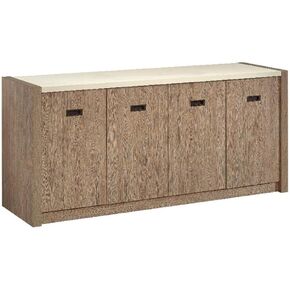 Sauder Dixon City Engineered Wood Credenza in Brushed Oak Finish
