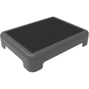 One Step Stool for Adults, Toddler Step Stools, 650 LBS Capacity Non-Slip Safety Step Platform for Elderly, Portable Stair Assist for Cars, Bedside, Kitchen, and Shower, Black Grey