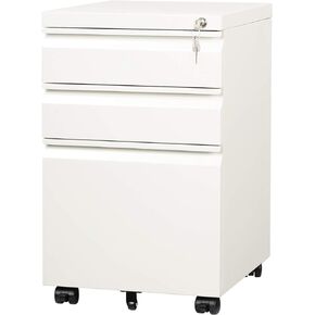 DEVAISE 2 Drawer Metal File Cabinet, Fully Assembled, Under Desk, Black, Lock, Fits Letter/Legal/A4 Size Files