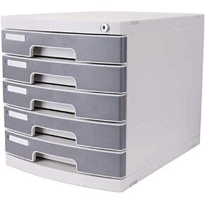 File Storage Cabinet File Cabinet File Confidentiality Large Storage Space Management Drawer Design Tight Seams Plastic(30.2X39.5X32.5CM) File Box (Color : Grey) (Color : Grey)