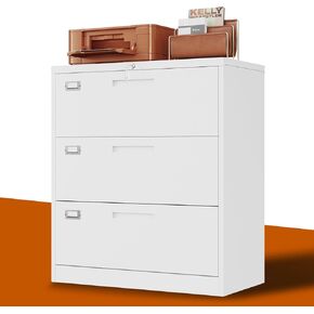4 Drawer Filing Cabinet with Lock Metal Lateral File Cabinet Office Home Steel Lateral File Cabinet for A4 Legal/Letter Size Wide Metal Cabinet Locked,Assembly Required (4 Drawer, Black)