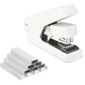 Amazon Basics Office Stapler Huchice Duty ، Flat Clinch Flightless ، 40 ورقة ، 1000 من المواد الغذائية ، لا مربى ، للفصل الدراسي أو المكتب أو المكتب ، أبيض