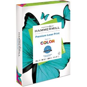Hammermill 104620 Laser Print Office Paper, 98 Brightness, 24lb, 11 x 17, White, 500 Sheets/Ream