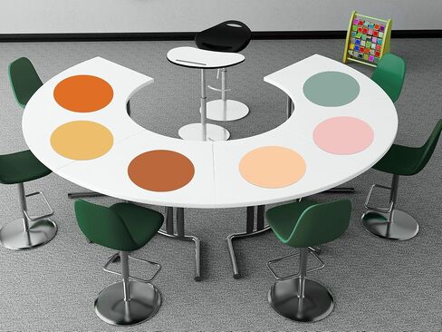 LINCIA 12 PCS 12 '' DRAY ERASE DOTS for Classroom Classroom Decords Boho ملصقات ملونة لدوائر محو الجدار الأبيض القابل للإزالة لإزالة اللوازم المدرسية (لون بوهو) in Kuwait