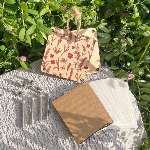 Happinit Pocket Flower Press, Small Flowers Press Kit, Micro Flower Pressing, Mini Plant Preservation Kit for Arts and Crafts Lovers (Gold) in Saudi Arabia