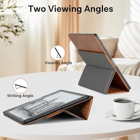 حافظة CoBak Stand لجهاز Kindle Scribe - غطاء جلدي فاخر مع حامل أقلام، وخاصية النوم/الاستيقاظ التلقائي، وميزة الوقوف - متوافقة مع جهاز Kindle Scribe مقاس 10.2 بوصة (إصدار 2022) in Saudi Arabia