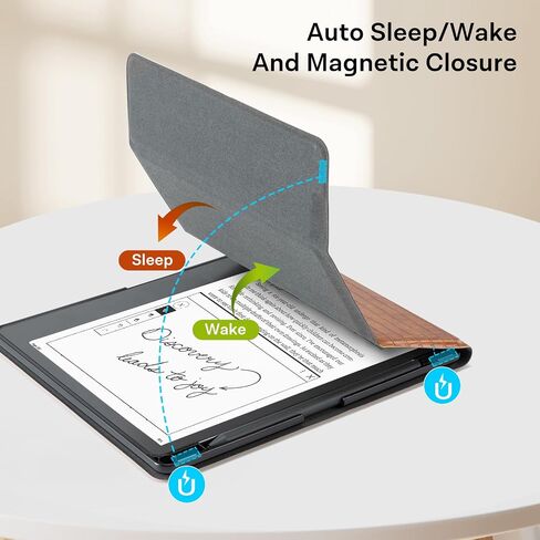 حافظة CoBak Stand لجهاز Kindle Scribe - غطاء جلدي فاخر مع حامل أقلام، وخاصية النوم/الاستيقاظ التلقائي، وميزة الوقوف - متوافقة مع جهاز Kindle Scribe مقاس 10.2 بوصة (إصدار 2022) in Saudi Arabia