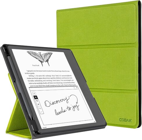 حافظة CoBak Stand لجهاز Kindle Scribe - غطاء جلدي فاخر مع حامل أقلام، وخاصية النوم/الاستيقاظ التلقائي، وميزة الوقوف - متوافقة مع جهاز Kindle Scribe مقاس 10.2 بوصة (إصدار 2022) in Saudi Arabia