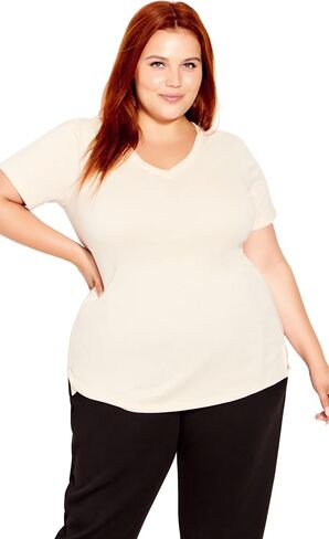 EVANS Women's Plus Size Top V Neck Ess E in Saudi Arabia