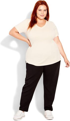 EVANS Women's Plus Size Top V Neck Ess E in Saudi Arabia
