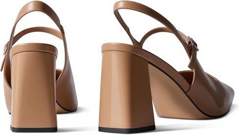 حذاء نسائي من Heelchic بكعب مكتنز وكعب مكتنز ومقدمة مدببة وكعب منخفض مريح وسهل الارتداء صنادل لحفلات الزفاف وحفلات الزفاف وأحذية العمل in Saudi Arabia