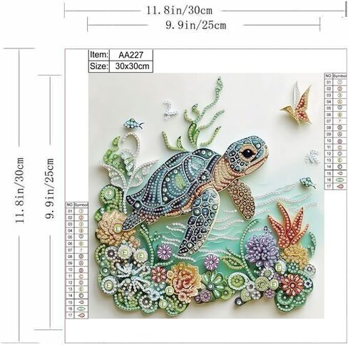 ZQEATRY Sea Turtle Animal Special Shape Diamond Art Kits for Adults,5D Diamond Painting Kits for Beginner,DIY Diamond Crystal Rhinestones Painting Kits for Home Wall Decor Gift 11.8 X 11.8inch in Saudi Arabia