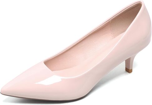 Women's Low Kitten Heel Pumps Classic Fashion Dress Pumps Simple Heeled Shoes for Office Work in Kuwait
