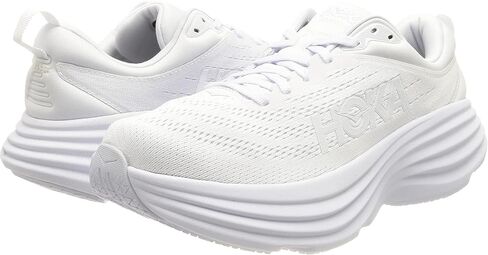 Hoka Women's Bondi 8 Sneaker, White/White, 8.5 in Saudi Arabia