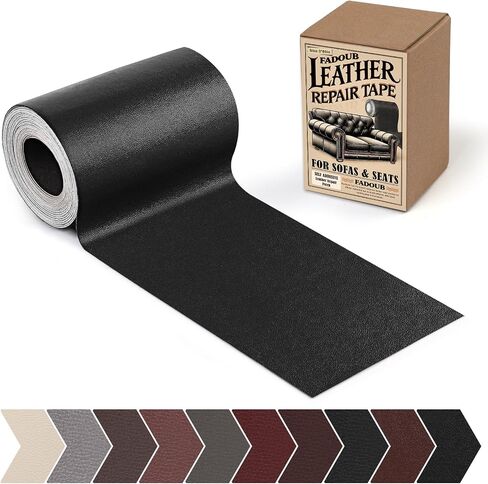 تصحيح إصلاح الجلود ، 3 × 60 بوصة أدوات إصلاح للاصوص على الجلد للأثاث ، والأريكة ، والأريكة ، والمكتب ، ومقاعد السيارة ، وداخل السيارة ، ومجموعة إصلاح الفينيل (الحبوب السوداء) in Kuwait