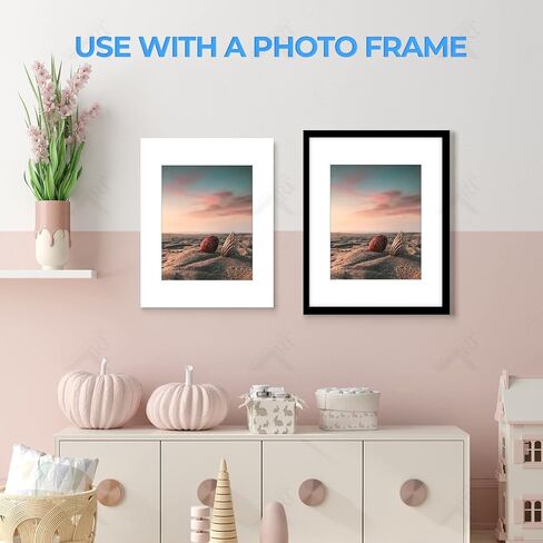 Golden State Art, Acid Free, Pack of 25, 11x14 White Picture Mats Mattes with White Core Bevel Cut for 8x10 Photo + Backing + Bags in Saudi Arabia