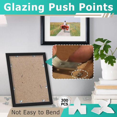200 Pcs Glazing Push Points – Zinc Plated Glazier Points for Picture Framing, Windows, Glass Installation & DIY Crafts in Saudi Arabia