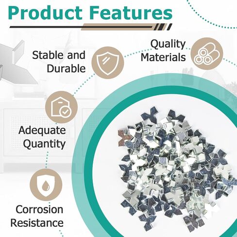 200 Pcs Glazing Push Points – Zinc Plated Glazier Points for Picture Framing, Windows, Glass Installation & DIY Crafts in Saudi Arabia