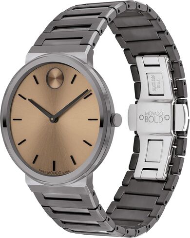 Movado Bold Horizon Ultra Thin Watch for Men and Women - Swiss Made - Water Resistant 3ATM/30 Meters - Sleek and Slim Premium Luxury Wristwatch for Everyone - 40mm in Saudi Arabia