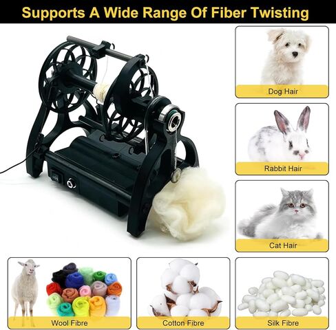 Electric Yarn Spinner Kit with Foot Controller & 3 Bobbins, Small Yarn Winder with Forward & Reverse in Saudi Arabia