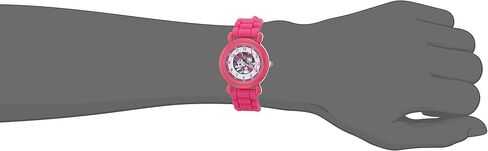 Disney Valentine s Kids' Plastic Time Teacher Analog Quartz Silicone Strap Watch, Pink in Saudi Arabia