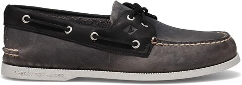 Sperry Men's Authentic Original 2-Eye Boat Shoe, DK Grey/Black, 10.5 in Saudi Arabia