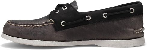 Sperry Men's Authentic Original 2-Eye Boat Shoe, DK Grey/Black, 10.5 in Saudi Arabia